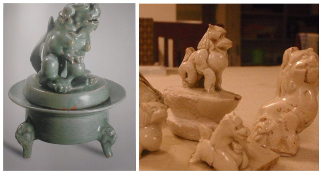 無論是器型，還是題材，定窯和高麗青瓷都能找到基本相同的器物